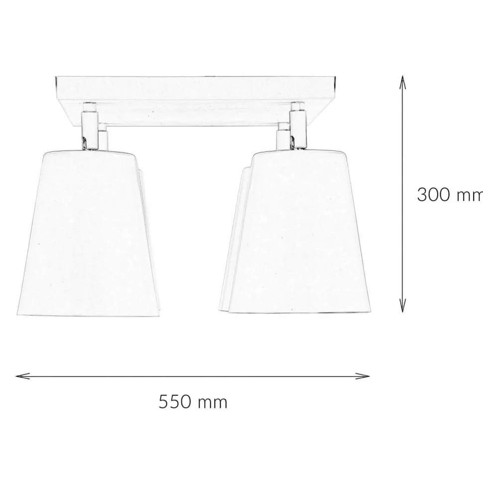 Deckenstrahler Weiß Gold Metall Retro 4-flammig E27