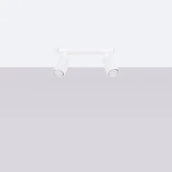 Deckenstrahler Weiß GU10 2-flammig B: 30 cm klein Modern