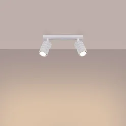 Deckenstrahler Weiß GU10 2-flammig B: 30 cm klein Modern