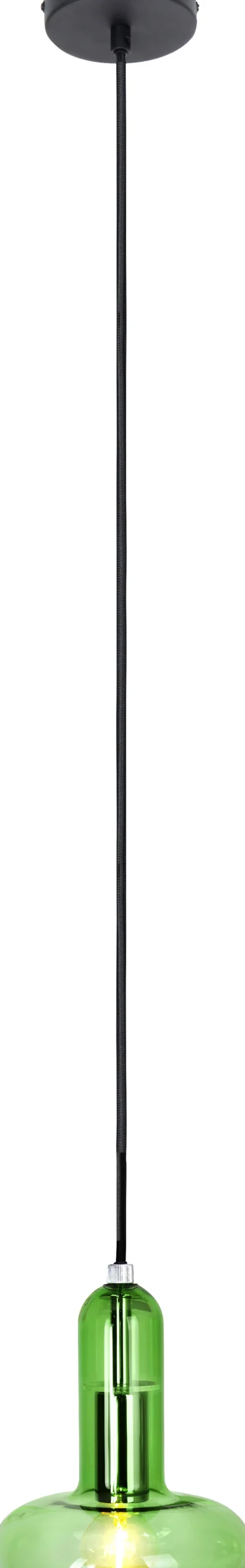 Dekorative Hängelampe Glas Grün E14 B:15 cm Modern