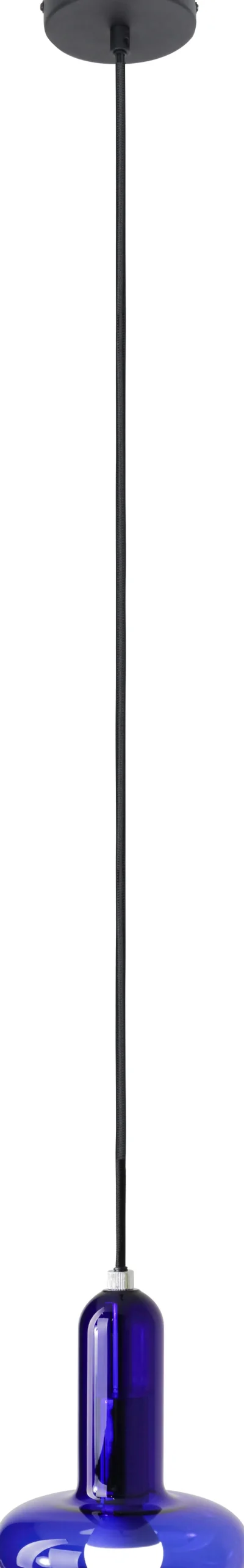 Dekorative Hängelampe Glas Blau E14 B:15 cm Modern