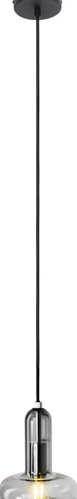 Dekorative Hängelampe Rauchglas E14 B:15 cm Modern