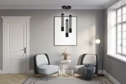 Dekorative Hängeleuchte Metall GU10 Ø35 cm rund Schwarz