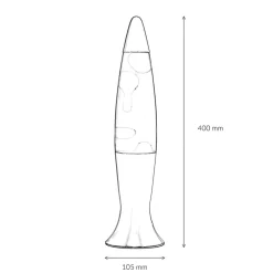 Dekorative Lavalampe Blau Weiß 40cm G9 Retro ROXY