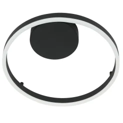 Dekorative LED Wandleuchte Metall Schwarz B:40 cm Ring