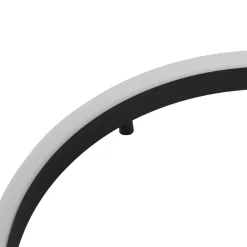 Dekorative LED Wandleuchte Metall Schwarz B:40 cm Ring