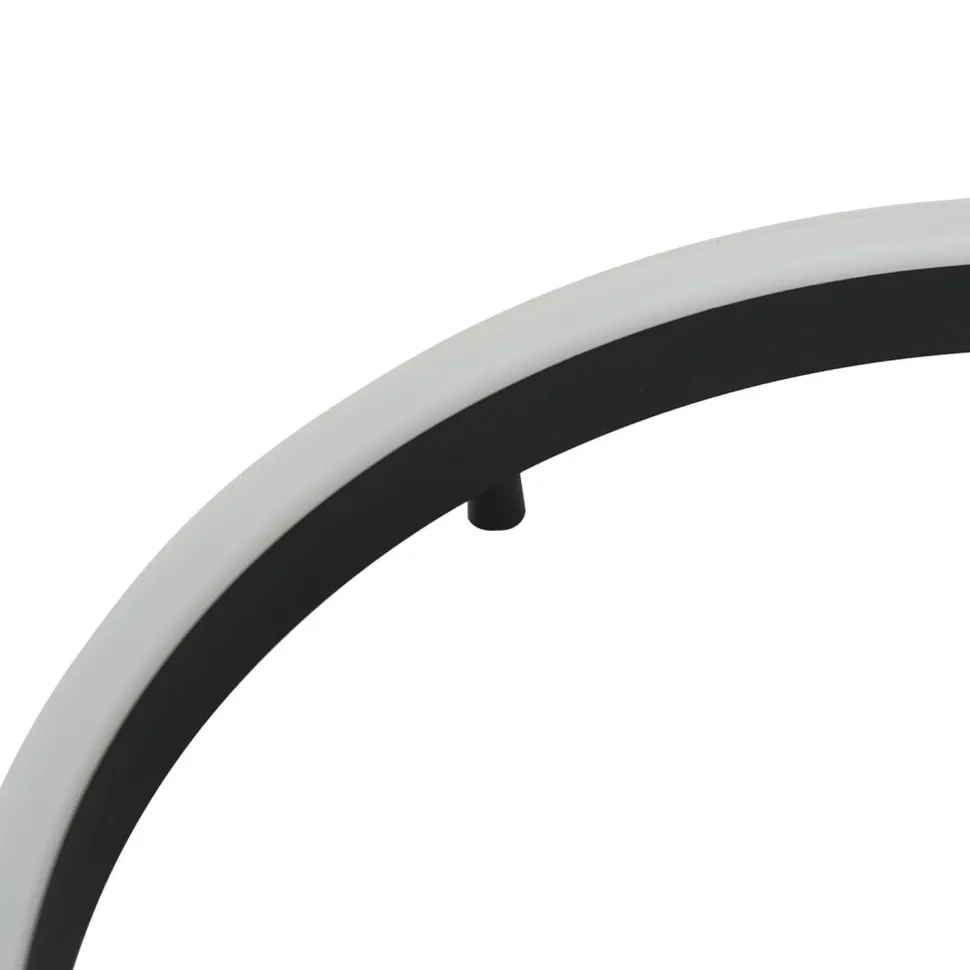 Dekorative LED Wandleuchte Metall Schwarz B:40 cm Ring