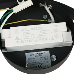 Dekorative LED Wandleuchte Metall Schwarz B:40 cm Ring