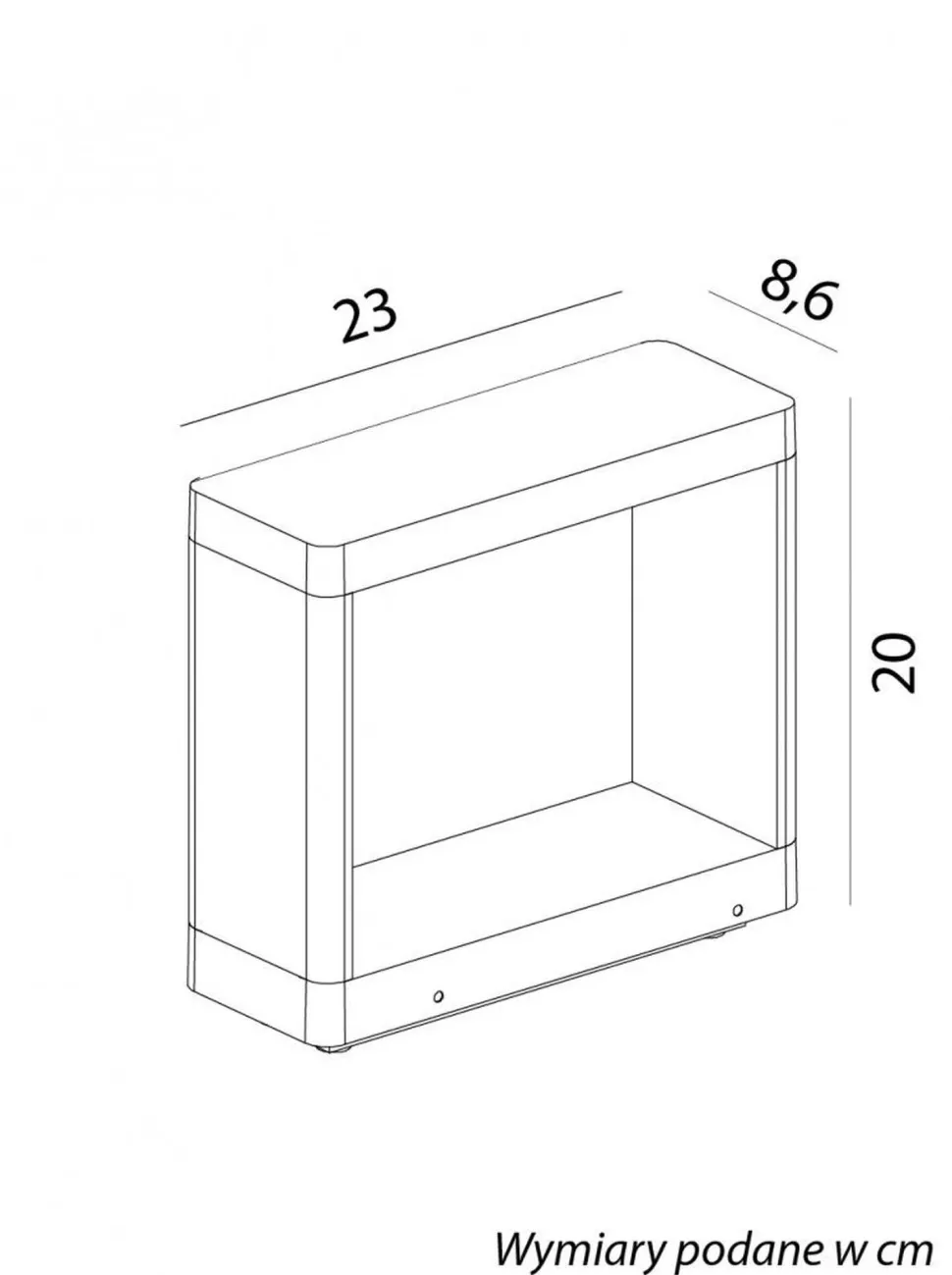 Dekorative LED Wandleuchte Glas Aluminium IP65 386 lm