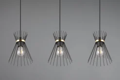 Dekorative Pendelleuchte Schwarz Gold E27 82 cm lang