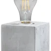 Dekorative Tischlampe Beton H:10cm klein Würfel