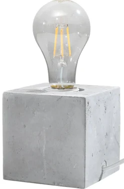 Dekorative Tischlampe Beton H:10cm klein Würfel