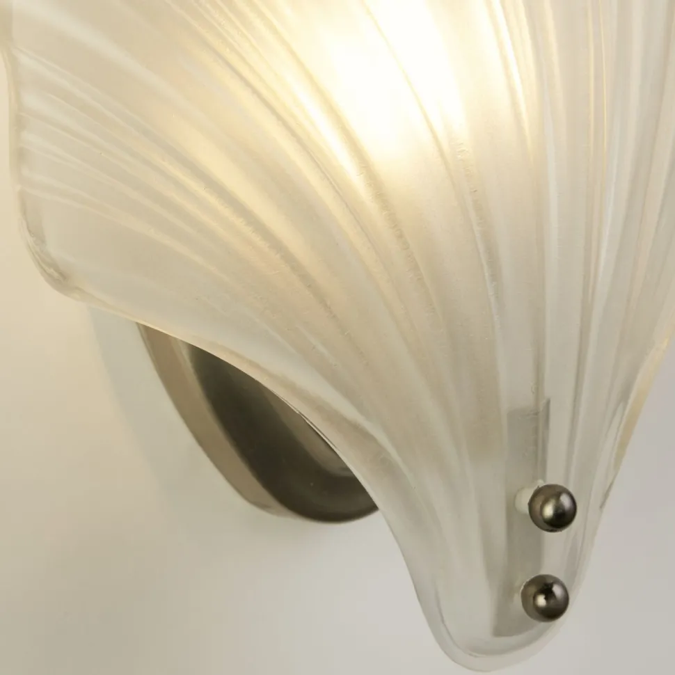 Dekorative Wandlampe Metall Glas T:11 cm IP44 in Silber