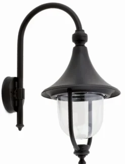 Dekorative Wandlaterne DIEDRE Schwarz Aluminium