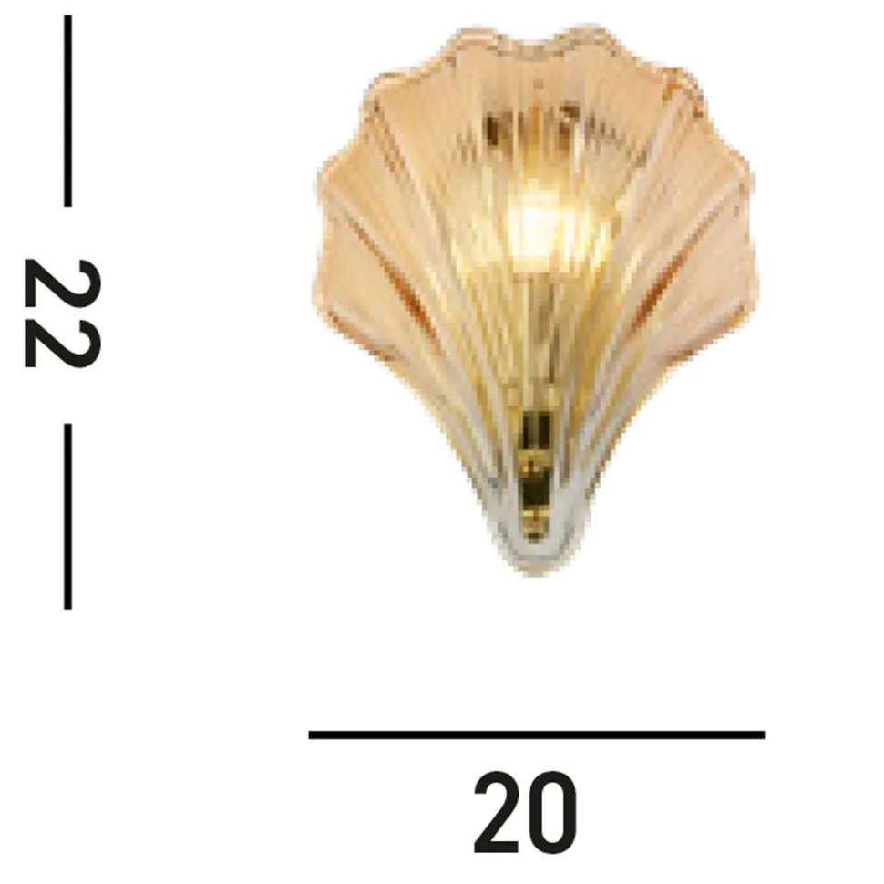 Dekorative Wandleuchte Metall Glas G9 IP44 in Messing