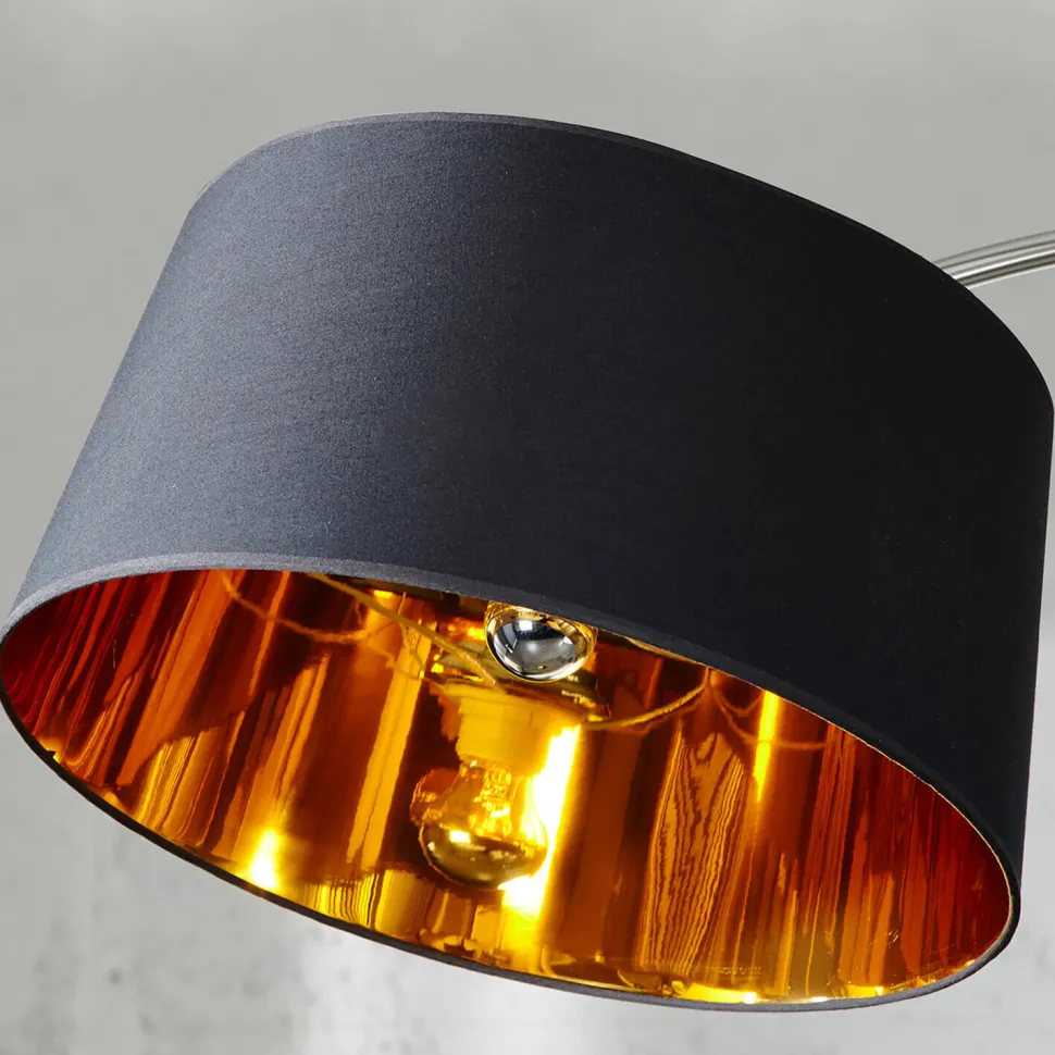 Design Bogenlampe BANGO 195 cm Schwarz Wohnzimmer