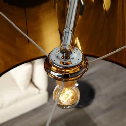 Design Bogenlampe BANGO 195 cm Schwarz Wohnzimmer