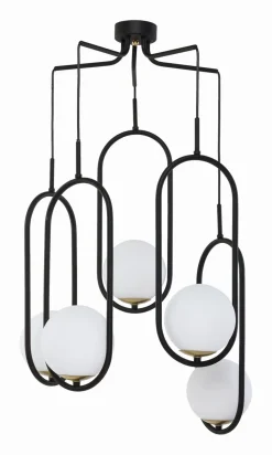 Design Hängelampe NAESALA Schwarz Weiß 5-x E14