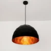 Design Hängelampe Schwarz Kupfer