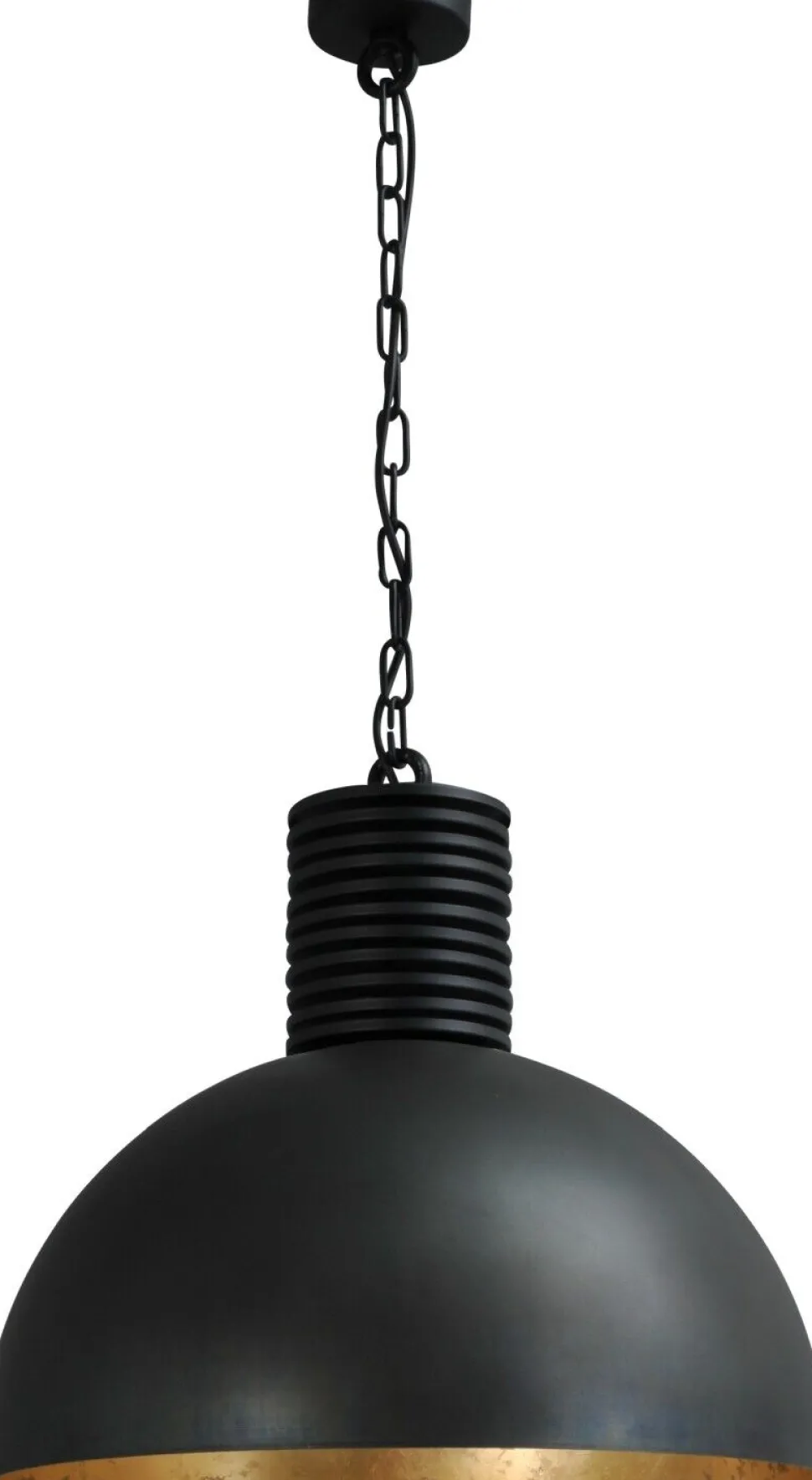 Design Hängeleuchte LARINO Grau Metall Gold Ø50cm