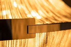 Design Kronleuchter Wohnzimmer Metall Ketten in Silber