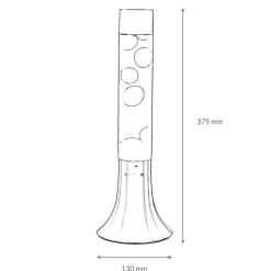Design Lavalampe Blau Wachs Weiß 38cm hoch YVONNE