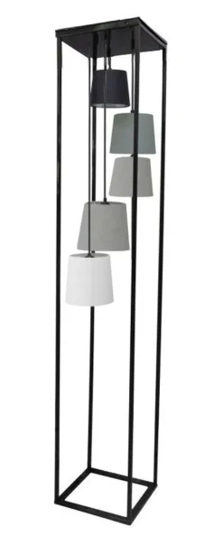 Design Stehlampe Wohnzimmer Schwarz Grau 180cm DJERE