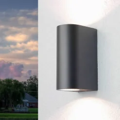 Design Wandleuchte Spot Up Down Anthrazit AALBORG