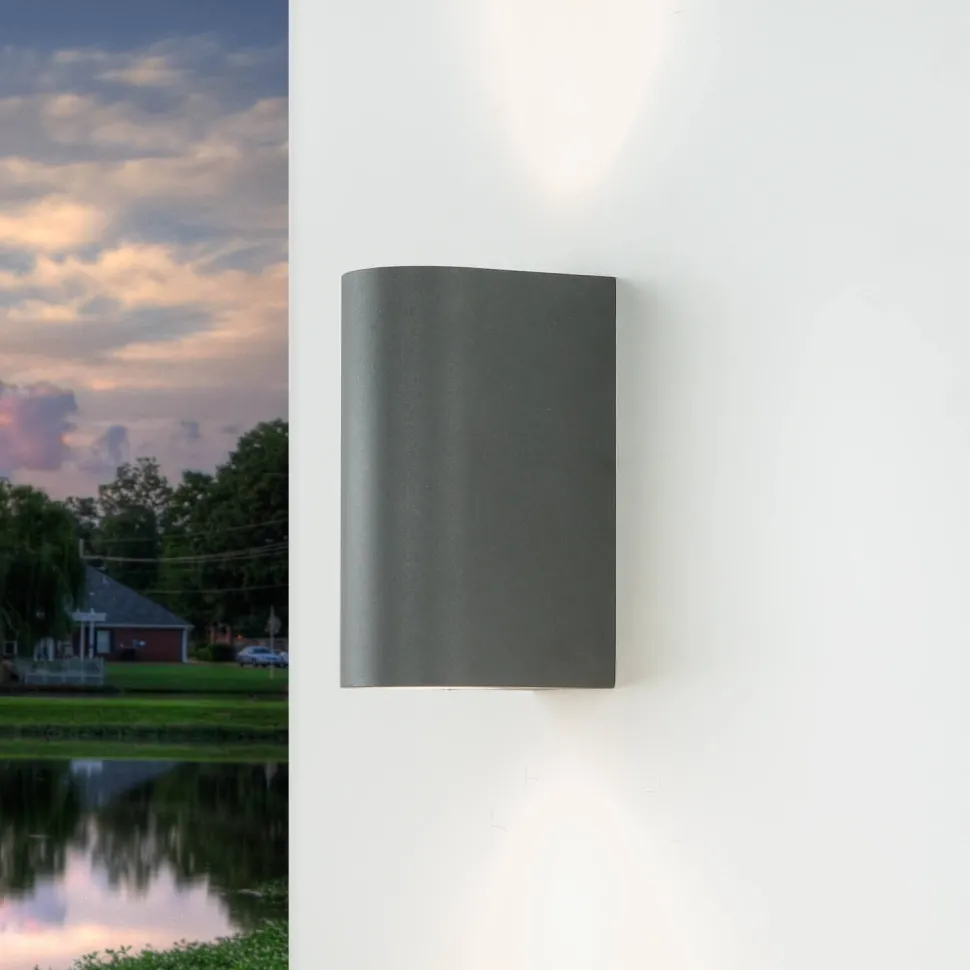 Design Wandleuchte Spot Up Down Anthrazit AALBORG