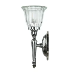 Designer Badleuchte LED aus Messing Glas IP44 in Chrom