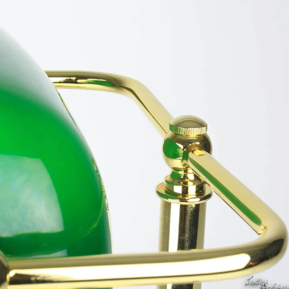 Designer Bankerleuchte mit 24K vergoldet