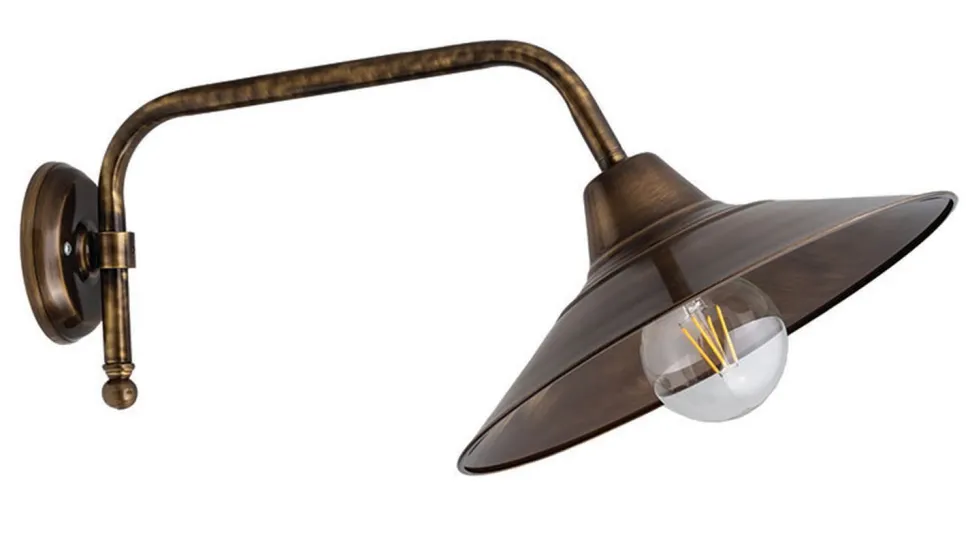 Designer Wandlampe aus Messing groß ANGELOS Treppe