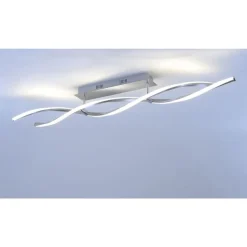 Dimmbare LED Deckenlampe in Stahl 110 cm 3000 K Wellen
