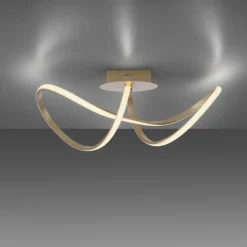 Dimmbare LED Deckenlampe in Messing 3000 K warmweiß