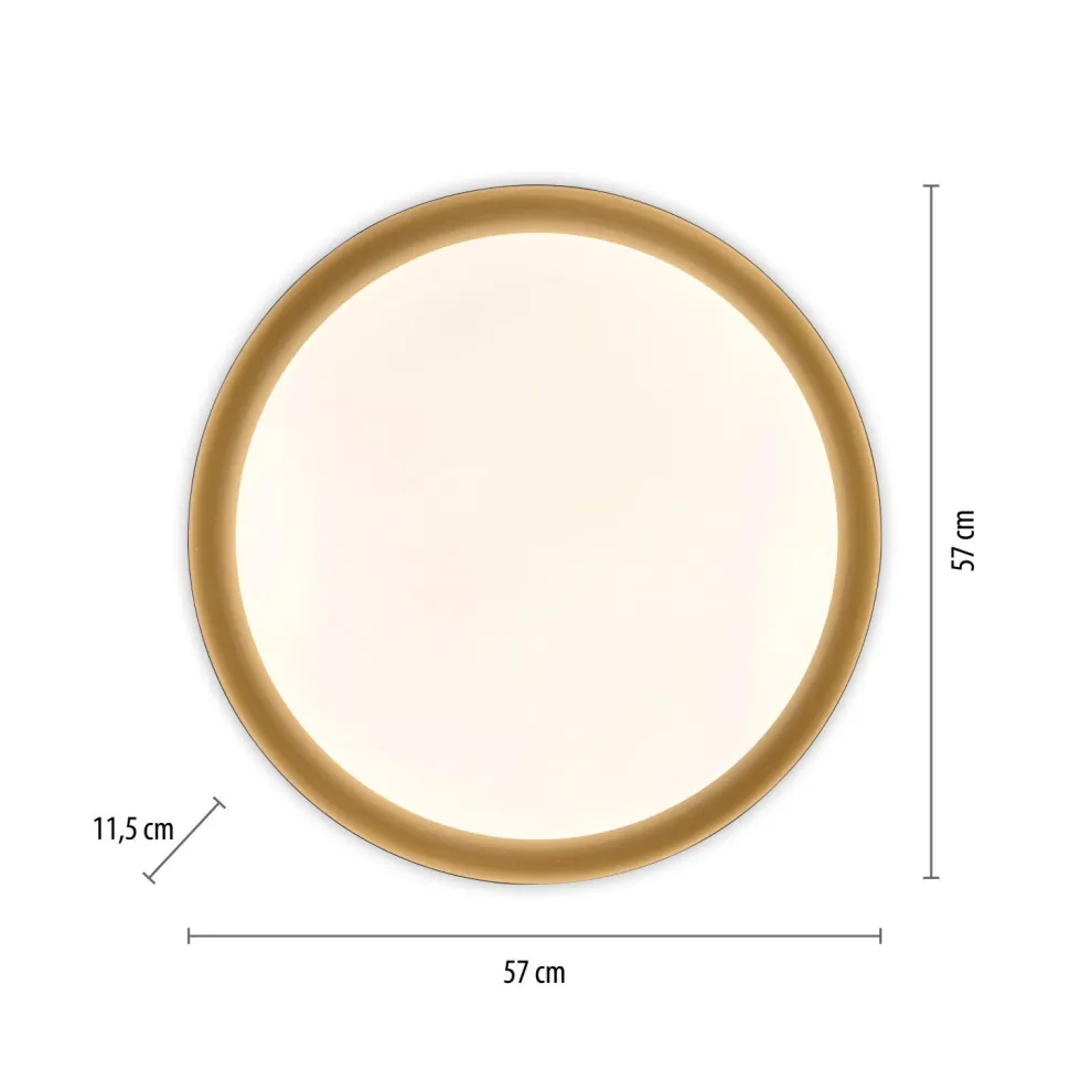 Dimmbare LED Deckenlampe Schwarz Gold Ø57 cm 3850 lm