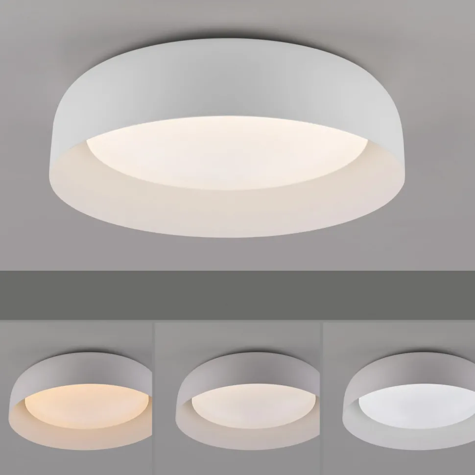 Dimmbare LED Deckenlampe Weiß Metall Ø40 cm 2700-5000 K