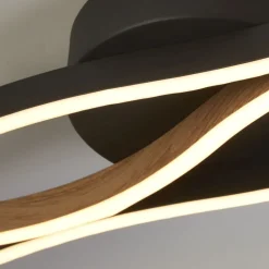 Dimmbare LED Deckenlampe Schwarz Natur L:108 cm 953 lm