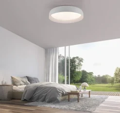 Dimmbare LED Deckenlampe Weiß Ø57 cm 3850 lm Modern