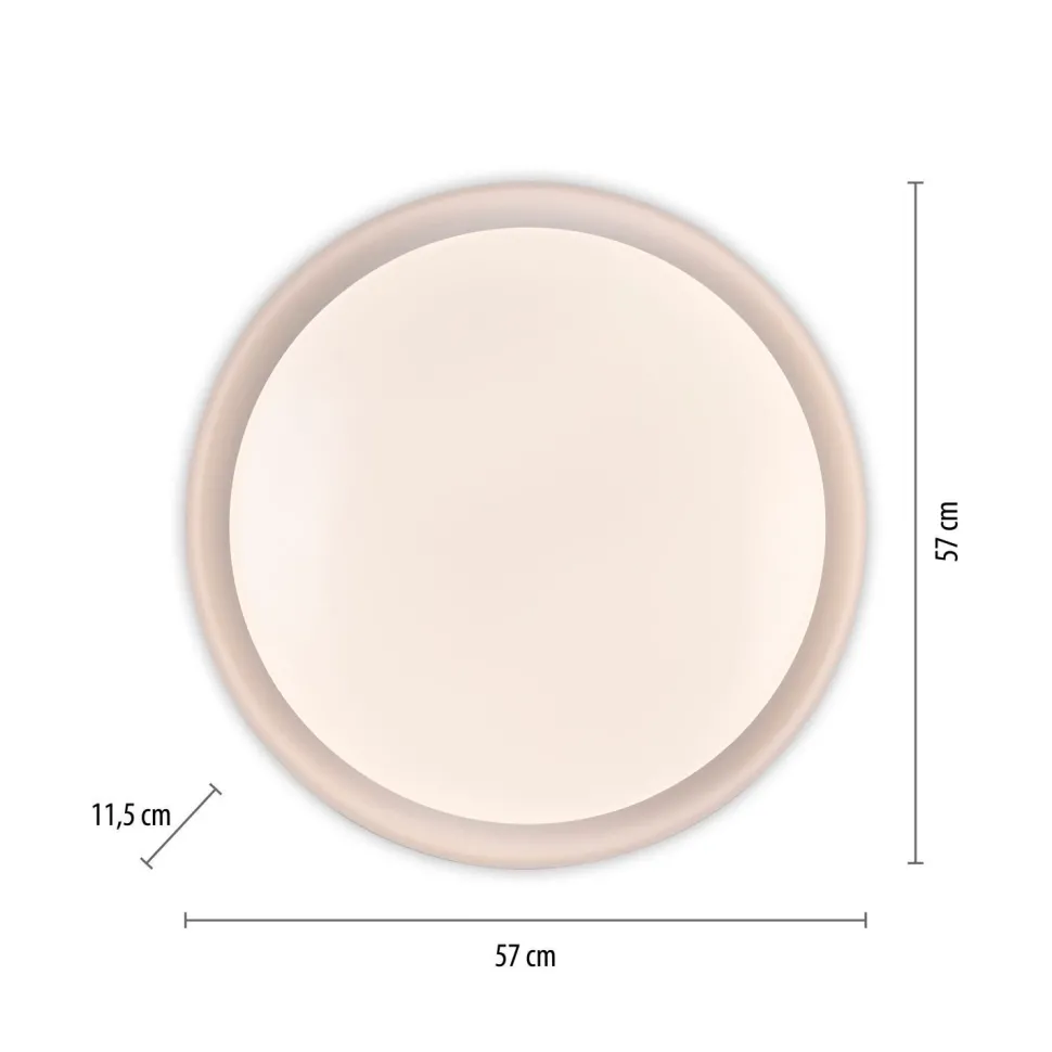 Dimmbare LED Deckenlampe Weiß Ø57 cm 3850 lm Modern