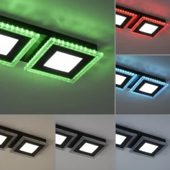 Dimmbare LED Deckenlampe RBG Farbwechsel Fernbedienung