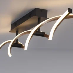 Dimmbare LED Deckenlampe Schwarz Messing 106 cm 3000 K