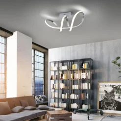 Dimmbare LED Deckenlampe in Aluminium 3000 K warmweiß