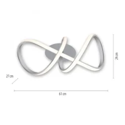 Dimmbare LED Deckenlampe in Aluminium 3000 K warmweiß