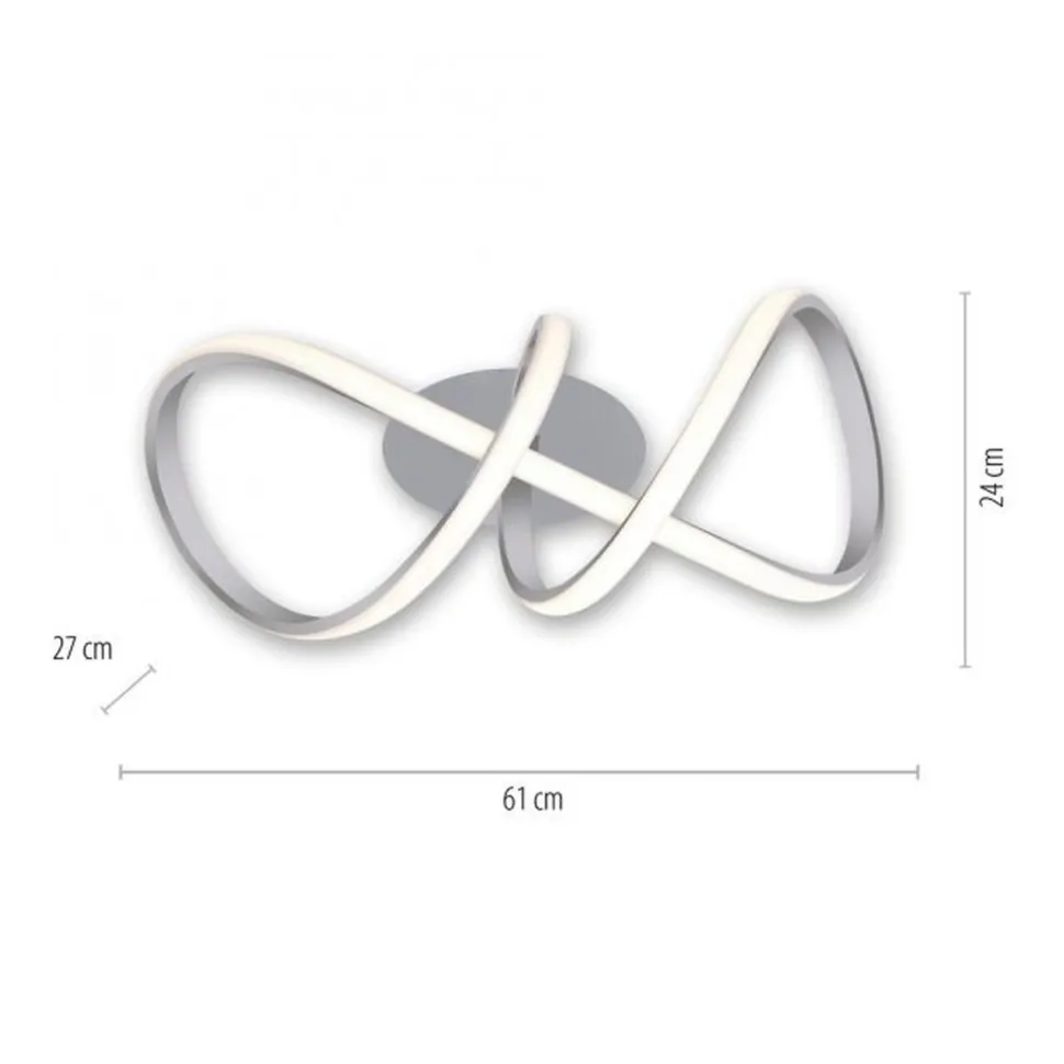 Dimmbare LED Deckenlampe in Aluminium 3000 K warmweiß