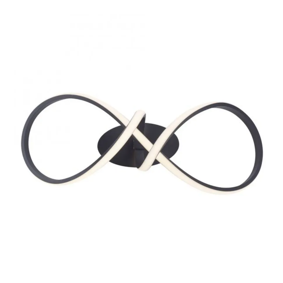 Dimmbare LED Deckenlampe Metall Schwarz 3000 K warmweiß