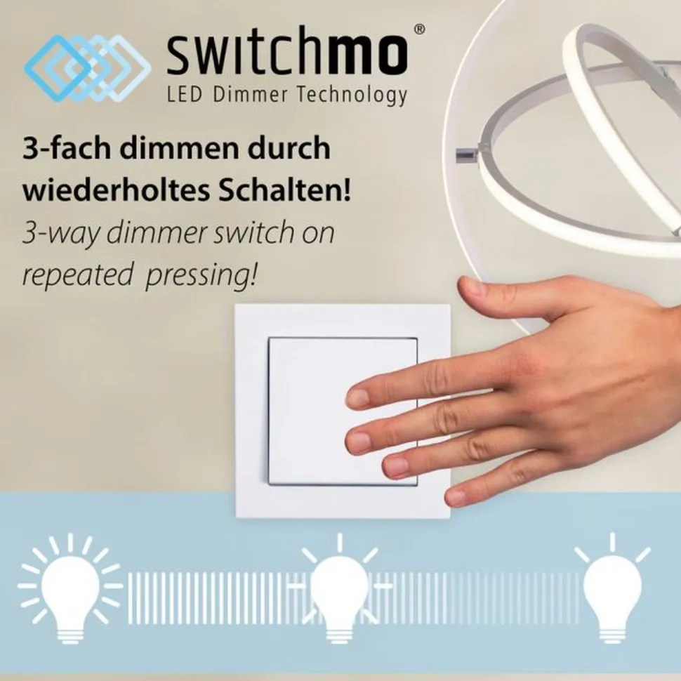 Dimmbare LED Deckenlampe Metall Schwarz 3000 K warmweiß