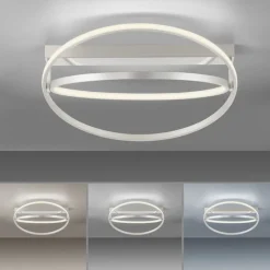 Dimmbare LED Deckenleuchte Metall Ø59 cm Fernbedienung
