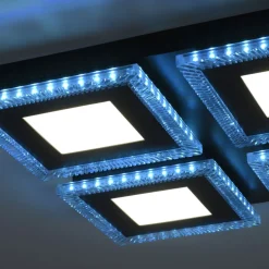 Dimmbare LED Deckenleuchte RBG Licht 17 W Fernbedienung