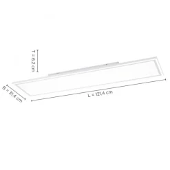 Dimmbare LED Deckenleuchte Fernbedienung 54 W 121,4 cm