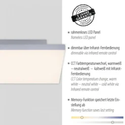 Dimmbare LED Deckenleuchte Fernbedienung Weiß Memory